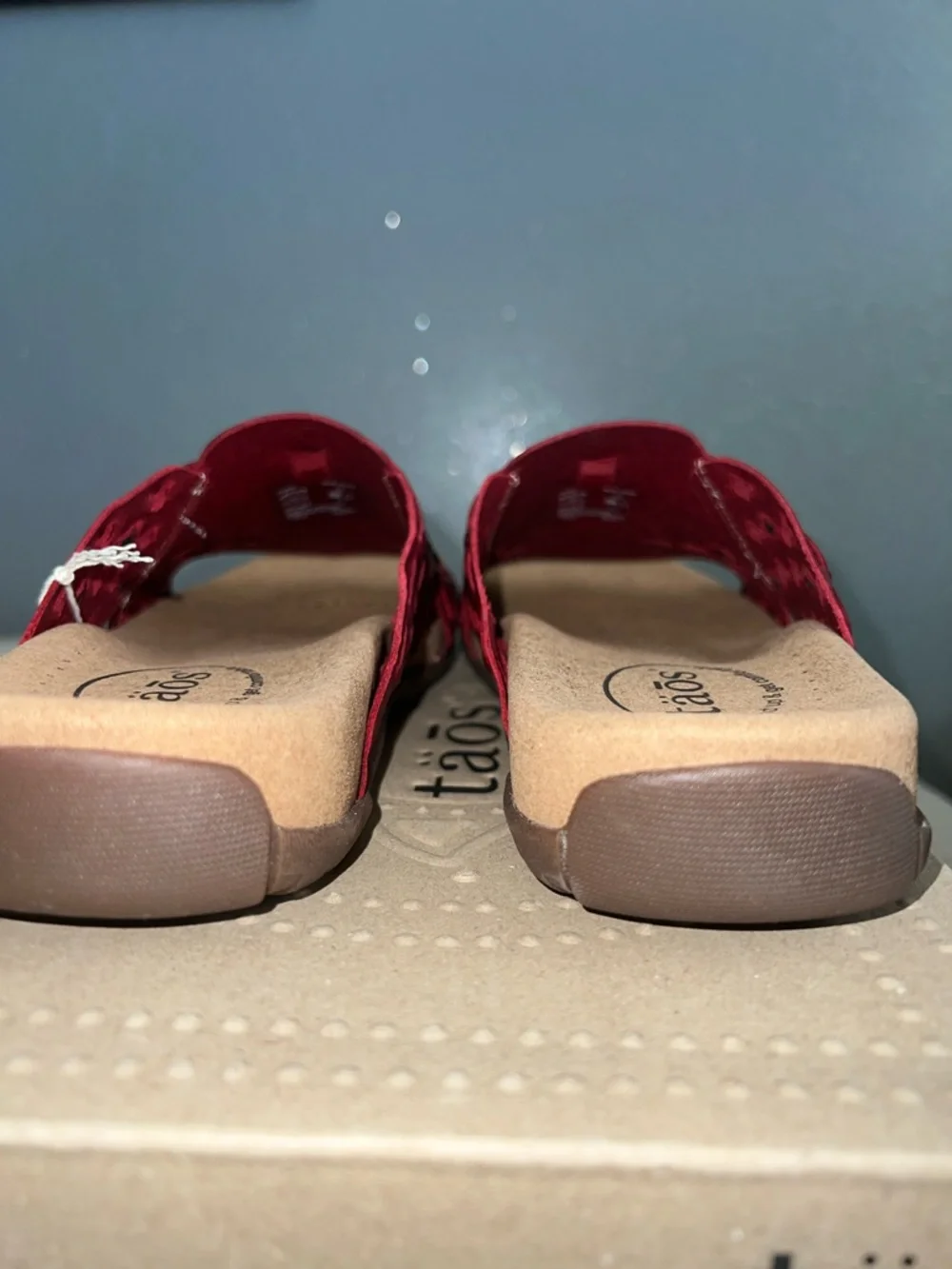 Taos Footwear Red Braided Slide Sandals - Picture 9 of 10